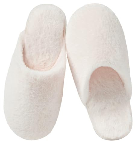 Coswind Pantofole Donna Uomo Invernali Ciabatte Pelose Peluche Calde with Memory Foam Imbottite Casa Antiscivolo Mocassino Scarpe Morbide Comode Unisex Eleganti Bianco 270