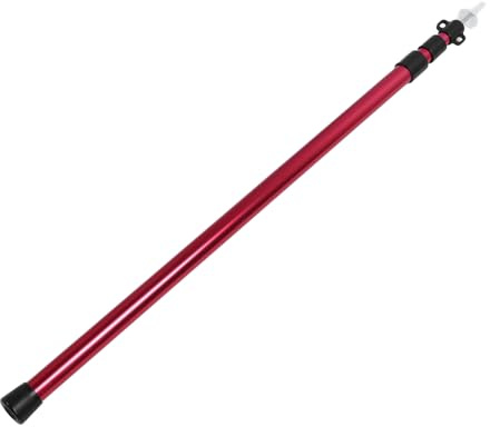 Telescoping Tarp Poles, Replacement Canopy Adjustable Aluminum Rods, Portable & Lightweight for Tent Awning Outdoor Camping Hiking Backpacking Rainfly Pegs Reflective Ropes (Red)
