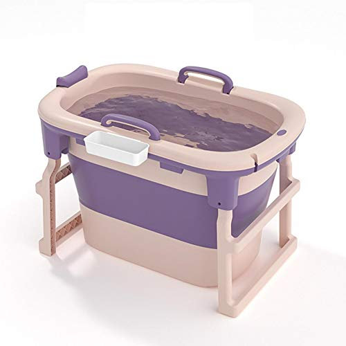 Bañera portátil plegable para adultos, de plástico, con barril grueso, sauna, bañera de vapor con fácil montaje y almacenamiento, bañera móvil para spa en casa