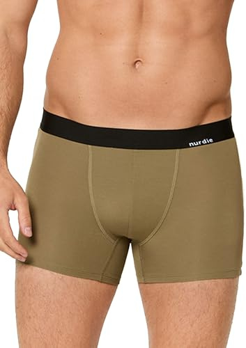 Endast boxershorts, bambu för män, bambu, mjuka, ventilerande, flexibla kalsonger utan skärande elastiskt midjeband (storlek M – XXL), Grön, M