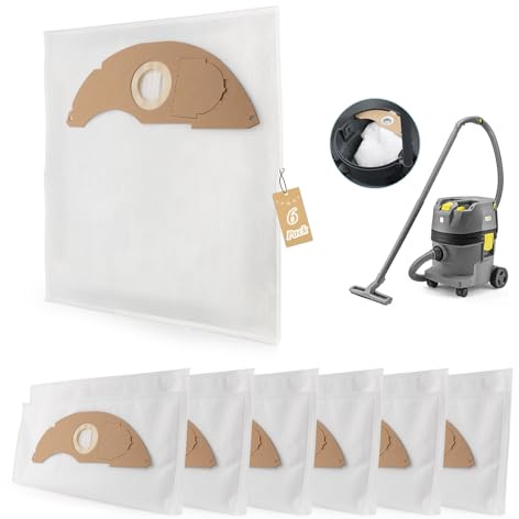 VOUPRONGZY 6 Pièces Sacs à Poussière pour Karcher NT 22/1 Sacs à Poussière de Rechange Aspirateur Accessoires