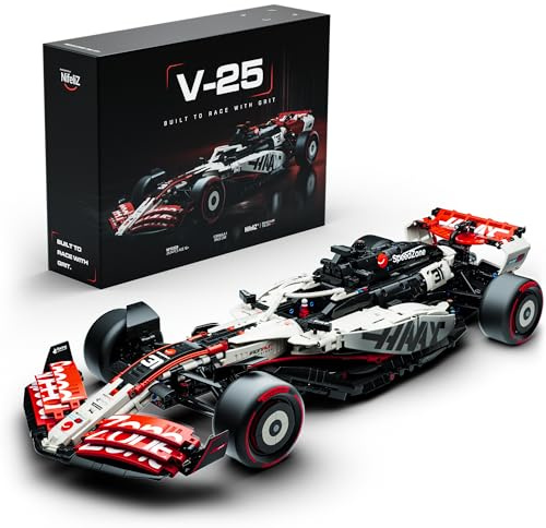 Nifeliz V25 Formula 1 Rennwagen Auto-Modellbausatz, 1:8 Technique Rennauto für Erwachsene, Ausstellungsmodell für Zuhause oder das Büro, Dekoration & Geschenk (2634 Teile, NF10329)