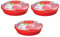 Sistema Microwave Mikrowellen Teller, 1,3 l, rot 3er Set 1118