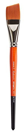 KINGART Premium Radiant 6400-1 Angular Shader Series Artist Brush, Synthetic Taklon Hair, Short Handle, for Acrylic, Oil and Watercolor Painting, Size 1 Inch