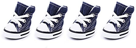 PetPhindU 4 Zapatos Perro De Mascota Psc Calzado Transpirable Convas La Zapatilla De Deporte Suavemente Único Perro Causales All Seasons Peluche Bichon Pequeña Mediana Perros