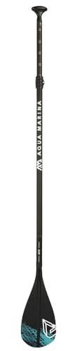 Aqua Marina , 3-teiliges SUP-Paddel für Kinder und Jugendliche ACE 2022 Aluminium Schwarz/Türkis Stand-Up Paddel 130 – 165 cm