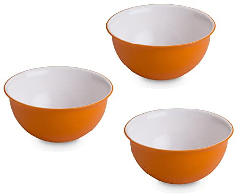 Omada Design 3 Ciotole Cucina Colorate da 0,5 lt, Leggera e Resistente, con Microban Antibatterico, Made in Italy, Linea Sanaliving