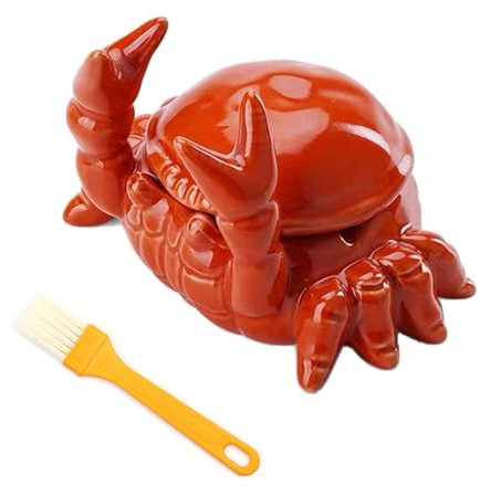 Geoyien Aschenbecher für Draussen, Aschenbecher mit Deckel, Mit Reinigungsbürste, Lustig, Winddicht, Geruchsdicht, Waschbar, für Wohnzimmer Büros Gärten Balkone (Orange)