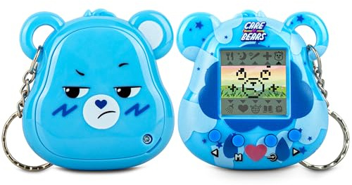 Care Bears Digital Pet - Grumpy Bear Cyber Pet with Care Features, 1.4” Inch Screen, Handheld Interactive Virtual Pets for Kids, Collectible Electronic Toy, Battery Included