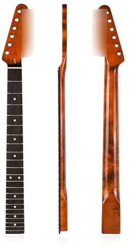 Luooi Maple Electric Guitar Neck, 22 Frets Rosewood Fingerboard, Replacement Neck for Telecaster TL Style Electric Guitars
