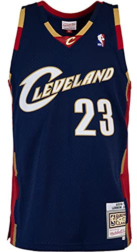 Mitchell & Ness Swingman Lebron James Cleveland Cavaliers 08/09 Trikot (XL, Navy)