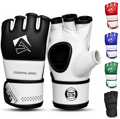 AQF Guantillas MMA, Palma Abierta Guantes Boxeo para Muay Thai Kickboxing