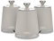 Tower T826131MSH Cavaletto Set of 3 Storage Canisters, Canisters for Tea/Coffee/Sugar, Carbon Steel, Latte