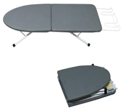 JOCCA - Tabla de Planchar Plegable 80x30 cm | Compacta y Acolchada, con Soporte Metálico para Plancha, Patas Antideslizantes y Diseño Gris Oscuro