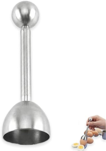 Zlokdraxy Abridor de Huevos de Acero Inoxidable, Cortador de Cáscara para Huevos Hervidos Duros y Blandos, Abridor Rápido sin Desperdicio para Cocina