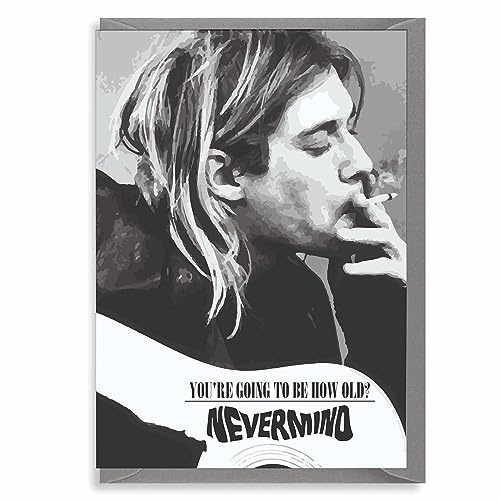 Funny Grunge Birthday Card Nevermind Music Icon IN150 | Sarcastic, Alternative Humour, Nostalgic Rock