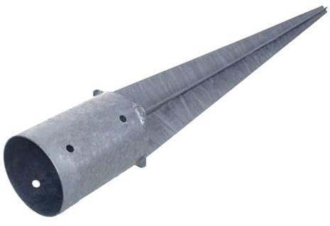 NAJDER Support de Poteau à Enfoncer Rond Ø80 mm, Douille à Enfoncer Ancre de Sol, Longueur 750 mm, Acier Galvanisé à Chaud, Fixation Clôture, Balançoire, Pergola
