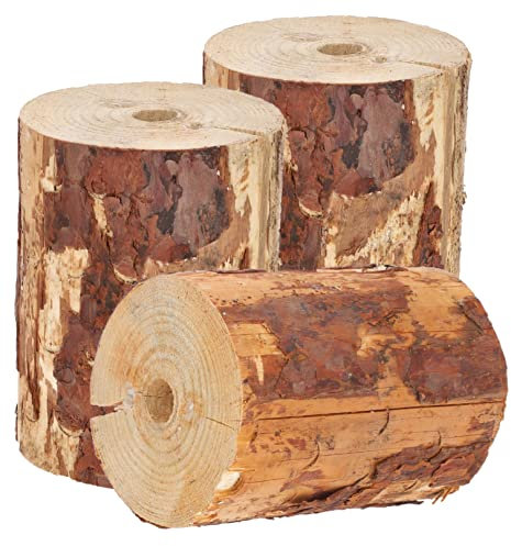 KOTARBAU® Lot de 3 Torches de Jardin Avec Mèche d'Allumage - Bougie Dans Un Bloc de Bois en Mousse - Pour Barbecue, Pique-Nique, Citronnelle