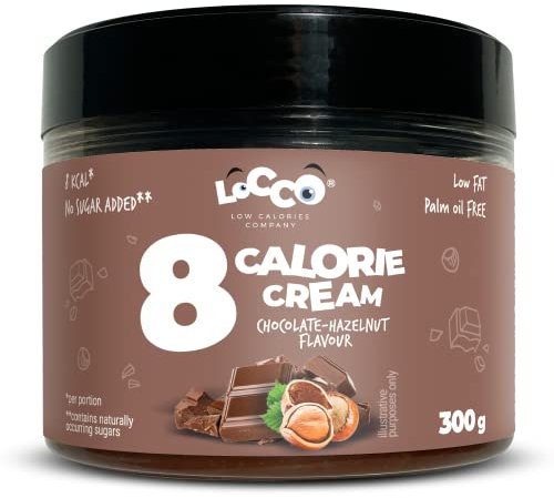 LoCCo Protein Creme Ohne Zucker – Kalorienarmer Schoko Brotaufstrich als Haselnusscreme Alternative für Keto & Diät, 300g