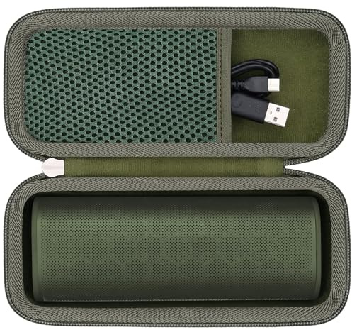 Khanka Hartschalenhülle kompatibel mit Sonos Roam 2 / Sonos Roam/Sonos Roam SL, tragbarer, wasserdichter Bluetooth-Lautsprecher, Grün, nur Hülle
