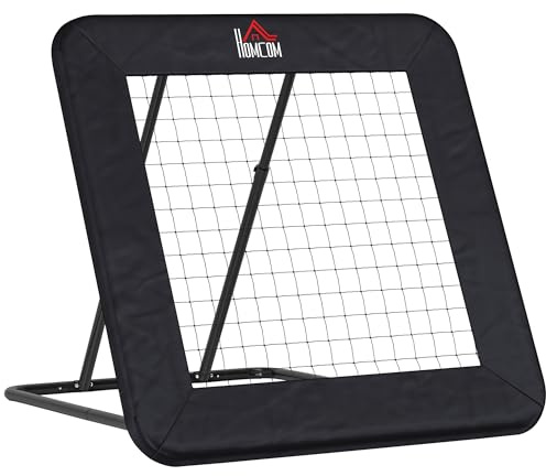 HOMCOM Red de Rebote Plegable de Entrenamiento 128x118x108-120 cm Negro