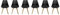 Alice's Home - Lot de 6 chaises scandinaves. Pieds Bois de hêtre. chaises 1 Place. Noirs