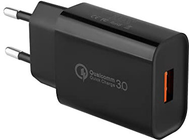 Enchufe Cargador USB, 18W Cargador de Carga Rápida 3.0 USB Power Bank para Samsung S10 S6 S7 S8 S9 / Edge/Plus/Active, S23 S22 S21 S20 S10e A03 A13 A51 A53 A54 A71 y Otros Smartphones/Dispositivos