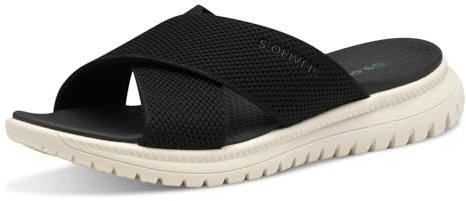 s.Oliver Damen Pantoletten mit Chunky-Sohle Leicht, Schwarz (Black), 39 EU