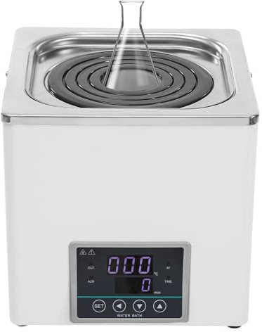 Termostatiskt vattenbad digitalt 3 L: 0–100 ℃, 24 x 24 x 24 cm, LED-skärm, justerbart lock, laboratorievattenbad, rostfritt stål foder digital vattenbadvärmare för laboratorium