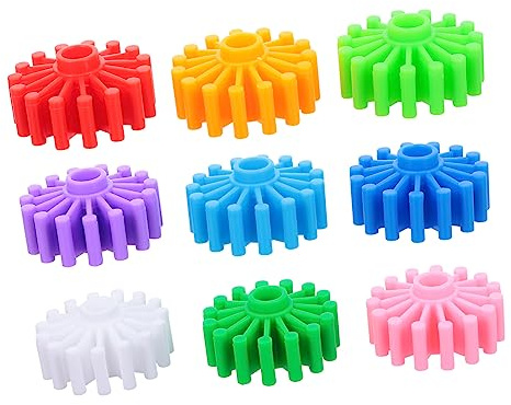 TOYANDONA Set di Blocchi da Costruzione per Bambini Ingranaggi Colorati in Abs, Giocattolo Educativo Stimola Creatività e Rotazione Continua, per Prescuola