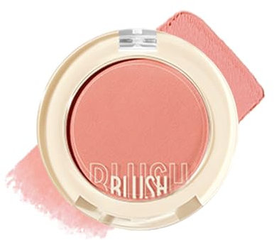 Blush Aprikose, Hochpigmentiert Rouge Puder, Mattes Leichtes & Atmungsaktives Make Up Blush für Augen, Wangen & Lippen, Wasserfest & Schweißfest, Natürliches Aussehen, Verschiedene Hauttypen Geeignet