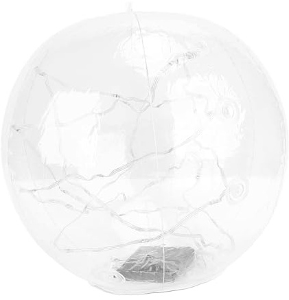 Fabater Lumière de Piscine Flottante à énergie Solaire de 13,8 Pouces, Boule Gonflable Résistante à L'eau IP68 avec Télécommande pour Soirées Romantiques (couleur chaude)