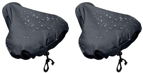 TRKETK 2 Pcs Waterproof Bike Seat Rain Cover Bicycle Seats Rain Covers With Drawstring Washable Water Proof and Dust Proof Dust Resistant for Women Men for Journey and Travel Outdoor for Bicycles