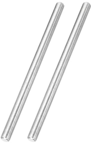 QUARKZMAN 2 Pezzi Barra Filettata Completa, M10 X 1.25 Mm Passo 304 Acciaio Inossidabile Filettatura Fine Destrorsa Barre Filettate, 150 Mm/6 Lunghezza Barre Filettate Per Fissaggi
