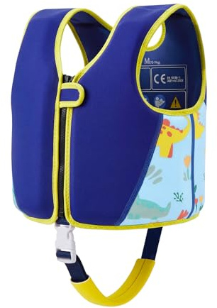 Chaleco Natacion para Niños y Niñas, Chaleco Flotador Chaleco Piscina, Flotante con Chaleco con Correa de Seguridad Ajustable para Niños de 10-25kg/2-6 años