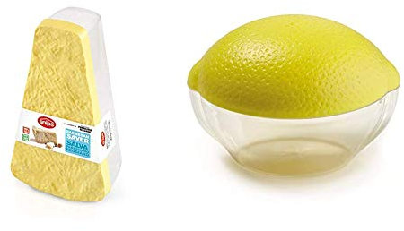 Snips Salva PARMIGIANO - Contenitore per Formaggio da Frigorifero - 0,90 lt & Salva Limone - Contenitore salvafreschezza