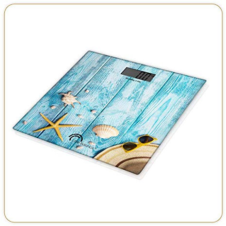 LITTLE BALANCE 8334, Elektronische Personenwaage, Design Muscheln, 180 kg/100 g