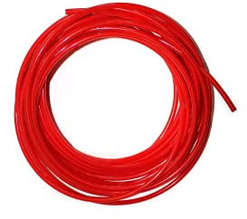 Vyair 5 Meter Water Supply Filter Pipe to Fit American and European Style Double Fridge Refrigerator (Red) (1/4 Pipe)