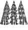 com-four® 12x cappello da festa - cappelli a cono neri in colori metallici - cappelli lucidi di Capodanno - copricapo per feste a tema, feste di Capodanno o compleanni (Cappellini da festa 12x)