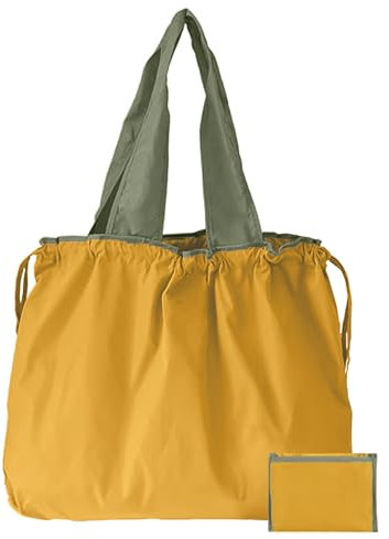 Einkaufstasche Faltbar Große Wiederverwendbare Ripstop Einkaufsbeutel Waschbar Shopping Bag Tragetasche mit Kordelzug und Henkel Tragbare Einkaufstaschen für Einkaufen und Travel Outdoor Camping