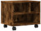 vidaXL Druckerständer mit Rollen, Druckertisch mit Stauraum, Druckerwagen für Büro Arbeitszimmer, Druckerhalter, Räuchereiche Holzwerkstoff