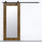 SEART Holzschiebetür in Eiche Mirror (Öl braun), Tür mit Spiegel 100x210 cm