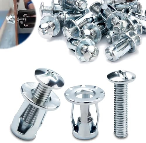 Mbsomnus Hohlraumdübel Metall M4x20, 30 Stück Hohlraum Metallanker Jack Nuts Petal Nuts Expansion Nuts Dünne Befestigungen Hohlwandanker Sortiment Kit Schwerlast für Dünne Wände Hohltüren Eisenblech