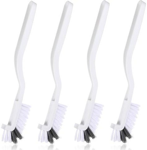 JJUNW 4 spazzole da cucina, spazzola per la pulizia angolare, spazzola ad angolo retto per lavello, piatti, pentole, padelle, angoli, per la pulizia di fessure di piccoli spazi, con setole rigide (4)