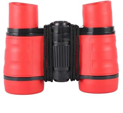 Fernglas. Kinder Teleskop Spielzeug 4X30 Vergrößerung Fernglas Vogelbeobachtung Erkunden Camping Kleinkind Geburtstagsgeschenk .Jagdfernglas(Red)