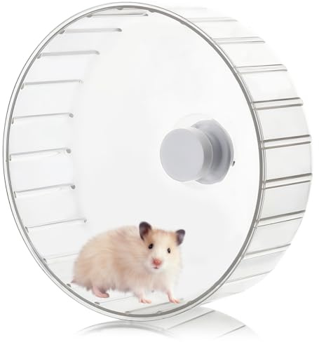 17.5cm Silent Hamster Exercise Wheel Pets Running Sports Jogging Wheel Silent Large Spinner Exercise Running Wheel for Hamsters, Gerbils, Mice or Other Small Animals(Holder not included)
