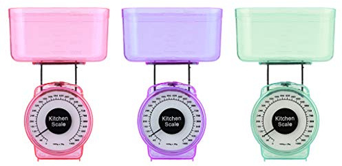 Petite balance de cuisine mécanique pour peser les aliments Facile à utiliser Matériau plastique Échelles couleurs Échelle aléatoire