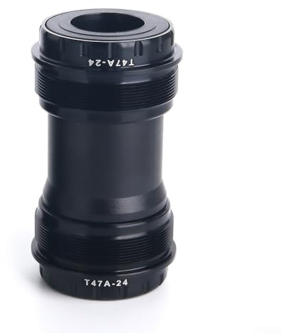 Yuanpgky Boîtier de pédalier pour T47-24 fileté avec roulements en céramique scellés, longueur 86,5 mm, construction en aluminium + nylon, compatible avec les vélos à cadre T47 (roulement en acier de
