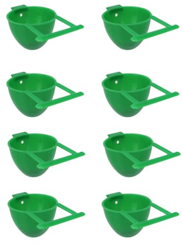 UTHCLO Mangiatoie per Pappagalli in Plastica Sicura 8 Pezzi Ciotole Rotonde da Appendere per Gabbie di Uccelli Piccoli e Pappagalli