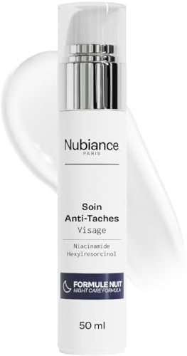 NUBIANCE - Crème de Nuit Anti-Taches Visage – Antioxydante - Corrige les Taches Pigmentaires et Booste la Production de Collagène – Peaux Noires, Mates et Métissées – 50ml